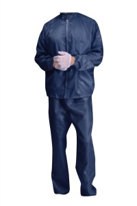 SKPC012 order dustproof working suit suit dust-free suit separate hooded suit anti-static suit isolation suit industrial protective suit can be used for many times to prevent epidemic FDA Qualified Manufacturer Certification  Disposable sanitary articles, back view